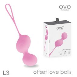 Розовые вагинальные шарики Ovo L3