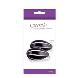 Черные вагинальные шарики из стекла Cristal