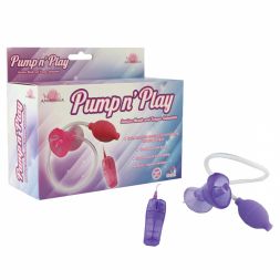 Фиолетовая помпа с вибрацией Pump n's play Suction Mouth