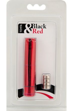 Вибромассажер Black &amp; Red Помада красный 9 см
