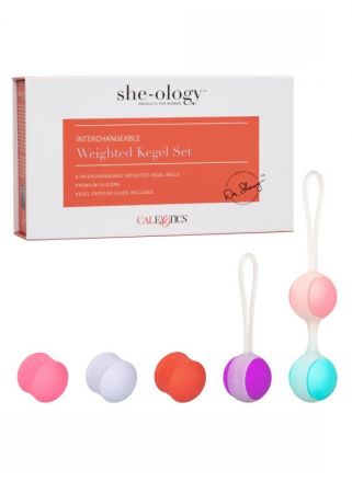 Набор вагинальных шариков Кегеля со сменным грузом She-Ology