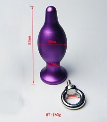 Анальная пробка Purple Medium с кольцом