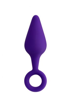 Фиолетовая анальная втулка Штучки-дрючки с кольцом