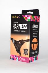 Черные трусики Kanikule Leather Strap-on Harness Anatomic Thong