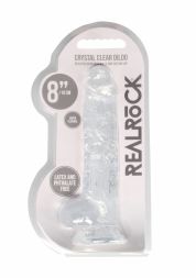Прозрачный фаллоимитатор Realrock Crystal Clear 21 см