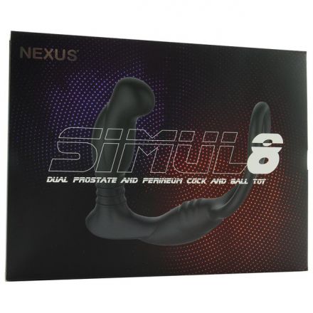 Вибромассажер простаты Nexus Simul 8 с кольцами для пениса