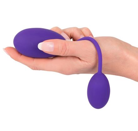 Фиолетовый вагинально-анальный шарик GoGasm