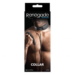 Виниловый ошейник Renegade Bondage Collar Black