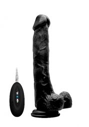 Вибратор Realistic Cock 10 With Scrotum Black